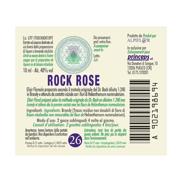 Rock Rose n° 26 Fleurs de Bach Original farmaflor