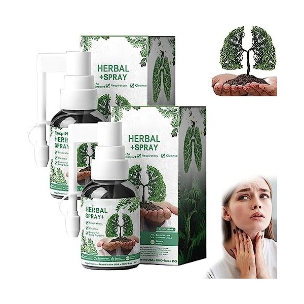 Respinature Herbal Lung Cleanse Mist-Powerful Lung Support, 30 ml Respinature Herbal Herbal Spray 4 Weeks Powerful Lung Suppo