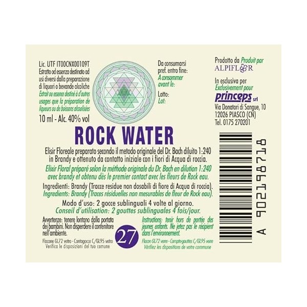 Rock Water n° 27 Fleurs de Bach Original farmaflor