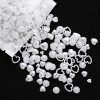 500 Pièces Nail Art Charms Perles Blanches Coeur Forme Nail Art Décoration 3D Nail Charms Mode Perle Nail Art Design DIY Acce