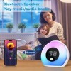 Uplayteck Réveils avec Lumière et Bluetooth, Réveil Lumineux pour Enfants, 4 Niveaux de Luminosité et Lumière Colorée, Réveil