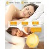 Reveil Lumineux, Réveil Lumineux Simulateur dAube Crépuscule avec 2 Réveils, Radio, Snooze, 20 Niveaux de Luminosité Lampe d