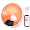 EDUP IN Lampe de Réveil, Réveil lumineux, Wake up light, Simulateur de lAube et Aide au Sommeil Contrôle APP Double Snooze R