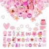 EBANKU 100 PCS Nail Charms Résine, Sucette Donut Nail Charms Résine Charms Mixed Assortiment de Bonbons Résine Flatback Slime