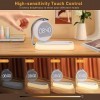 DESGNT Lampe de réveil LED DESIGN, Lampe de chevet avec station de charge sans fil 15W, Veilleuse tactile à 3 niveaux de lumi