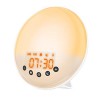 Lampe Réveil lumineux enfant Simulateur dAube et Crépuscule Radio Réveil Lumière LED tactile Enregistrement Lampe de chevet 