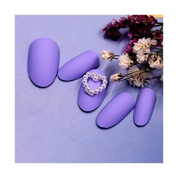 MEST 20 pièces 3D Ongles Bijoux Blanc Amour ongle breloque Perle 3D Nail Art décorations en Forme de Coeur Design manucure Ac