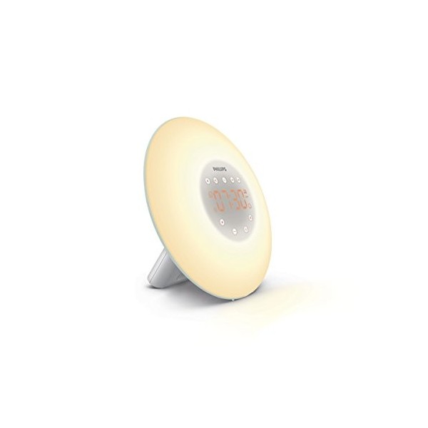 Philips hf3507/10, Wake Up Light, plastique, blanc/menthe, 17 x 17.9 x 10 cm