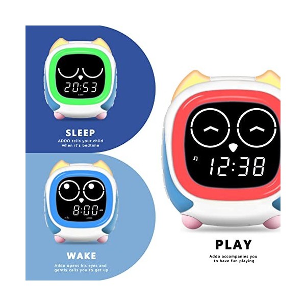 iTOMA Addo Réveil enfant Lampe de chevet pour simulation lever / coucher de soleil, Croissance entraîneur montre pour enfants