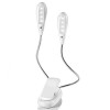 CCHKFEI flexible LED clip sur les lumières de lecture de livre avec 8 LED lumière de stand de musique avec 2 bras double tête