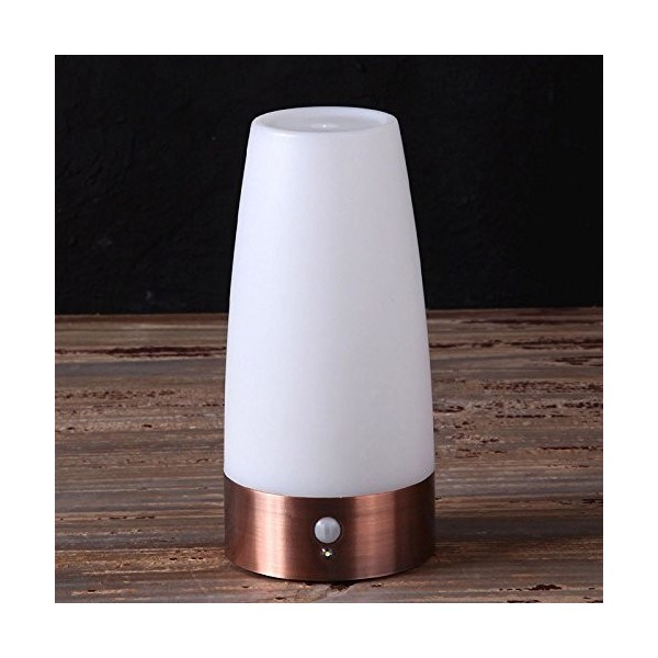 Teekit Lampe de table à DEL avec détecteur de mouvement PIR Lampe de table à détecteur de mouvement à piles