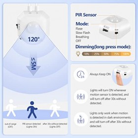 Bande LED 4 mètres blanc chaud, bande LED avec détection de la lumière nocturne, 12 V 2835 3 500 K, capteur de mouvement, lum