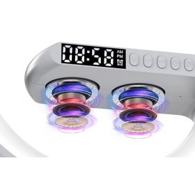 TK STAR Lampe de chevet LED RVB avec station de charge, contrôle de lapplication Bluetooth, tactile à intensité variable