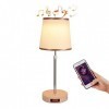 JOWHOL Lampe de chevet tactile avec haut-parleur Bluetooth avec réveil et port de charge USB rapide - Lampes tactiles LED à i