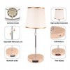 JOWHOL Lampe de chevet tactile avec haut-parleur Bluetooth avec réveil et port de charge USB rapide - Lampes tactiles LED à i