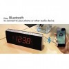 Réveil Radio avec Bluetooth, Radio FM, Double Alarme avec Snooze, Recharge USB, Gradateurs Automatiques et Manuels, Horloge d