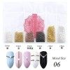 0.4mm 3D Micro Acier Perles Couleur Mixte Nail Art Décorations Mini Petit Caviar Bricolage Charmes Goujon Manucure Accessoire