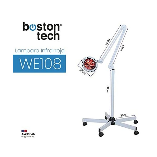 Boston Tech WE108-V2 Boston Technology WE-108 Lampe Infrarouge Physiothérapie Flexible de 275 W pour Thermothérapie, Soulagem