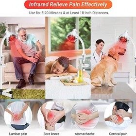 Lampe Infrarouge Chauffante 275w, lampe infrarouge lampe lampe infrarouge réglable avec plateau, lumière infrarouge du ménage