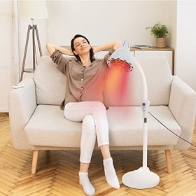 Lampe à infrarouge - Lumière rouge - 275 W - Thérapie par la chaleur - Radiateur infrarouge pour le soin de la nuque et des é
