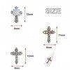 30pcs Croix Nail Art Charms en Métal Accessoires dart dongle Accessoires dart dongle Art dongle 3D Bijoux Ongles Nail Ar