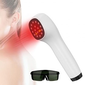 Jitesy Appareil de thérapie de lumière rouge, anti-douleur portable pour  lumière infrarouge, appareil laser froid équipé de lunettes avec sondes 650