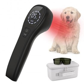 Jitesy Appareil de thérapie de lumière rouge, anti-douleur portable pour  lumière infrarouge, appareil laser froid équipé de lunettes avec sondes 650