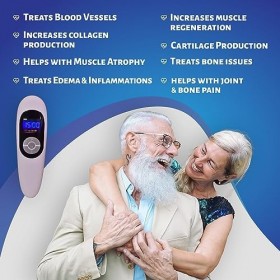 Soulagement Douleurs Froid Laser Thérapie Appareil Unité Lllt Lumière Rouge Portable Portatif Unité 650nm+808nm - UK Plug