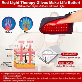 ALDIOUS Thérapie infrarouge thérapie par la lumière rouge pour les douleurs de la main, 660nm 850nm Red light therapy, Lampe 
