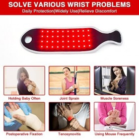 JOBYNA Thérapie par la lumière Rouge et Infrarouge pour Poignet Douleur, 660nm 850nm Luminothérapie Lampe Infrarouge, LED Red