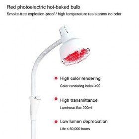 Simlug Lampe de Massage chauffante à Infrarouge, lumière Infrarouge réglable Chauffage au Sol Pied de Lampe de beauté Corps P