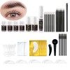 Kit Rehaussement de Cils et Sourcils 2 en 1, Lash Lift Kit Brow Lift Kit Sourcil pour Maison Salon, Eyelash&Brow Lamination K