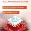 Lampe Infrarouge Ceinture, 105LEDs Red Light Therapy, 660nm & 850nm Lumiere Rouge Thérapie avec Minuterie, Lumière Rouge Cous