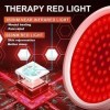 Lampe Infrarouge de Table, 660nm ＆ 850nm Thérapie Lumière Rouge Infrarouge avec Minuterie, 100LEDs Lumière Rouge Réglable pou