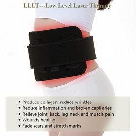 KTS Ceinture de thérapie de lumière rouge pour soulager la douleur, 3-en-1 660 & 830 & 880nm Bande portable laser froid pour 