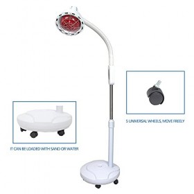 Sanqiao Lampe de thérapie infrarouge à lumière rouge avec minuterie, température et hauteur réglables pour salon de beauté et