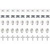 RUNRAYAY 30Pcs Planet Nail Art Charms, Or et Argent 3D Clous à Ongles Élégants Diamants pour Accessoires dOngles, Décoration