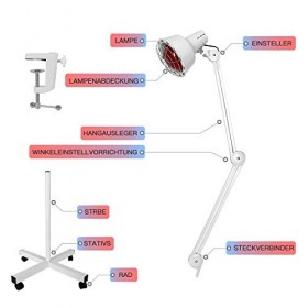 Lampe infrarouge, spot chauffant infrarouge, lampe chauffante, lampe chauffante, lumière rouge, spot infrarouge de thérapie d