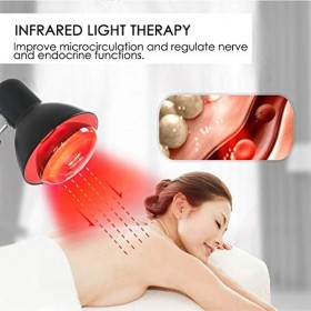 Lampe Chauffante Infrarouge Lointaine avec Pince, Lampe de Thérapie par Chauffage Infrarouge pour le Corps, les Douleurs Musc