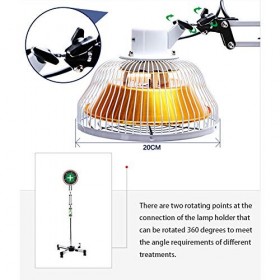 TDP Infrarouge Lointain Thérapie Lampe De Chaleur Minérale Acupuncture Lumière Amovible Tête Floormassage Lampe De Chauffage,