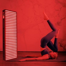 Thérapie par la Lumière Rouge 1500W, 660nm Rouge 850nm Proche Appareil de Luminothérapie Infrarouge, Lampe de Physiothérapie 