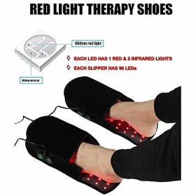 ZXCVB 1 Paire dappareils de thérapie par la lumière Infrarouge Proche Rouge pour Les Pieds, Chaussons de soulagement de la D