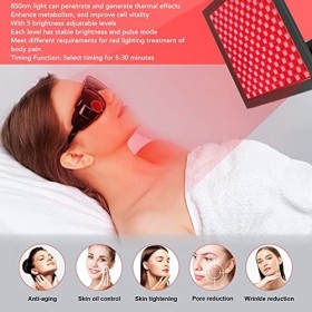 Dispositif de Lumière Infrarouge, Fonction de Synchronisation 5 Modes de Fonctionnement Lampe de Soulagement de la Douleur Ro