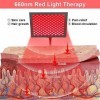Okuyonic Lampe rouge, appareil déclairage infrarouge 5 vitesses de luminosité 660 nm 850 nm Fonction de synchronisation effi