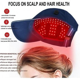 Capuchon de thérapie infrarouge for cheveux revitalisez votre corps avec un capuchon de lumière rouge 3 en 1 160 LED, 630 nm,
