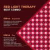 Gullermo Prise UE, Dispositif de ThéRapie par la LumièRe Rouge 220V - Panneau LED 45W Deep 660Nm et Combo de LumièRe LED Proc