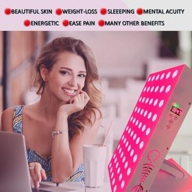 2021 300 W 60 LED Double puce Appareil de thérapie pour tout le corps Panneau de thérapie LED infrarouge proche de 660 nm et 