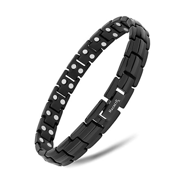 MagnetRX® Womens Ultra Strength Magnetic Bracelet - Titanium Magnetic Bracelets for Women - Adjustable Length with Sizing To