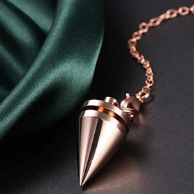 2 Pièces Métal Laiton Reïki, Pendule Divinatoire Esoterisme, Pendule de Radiesthesie, pour Thérapie Énergétique de Guérison R