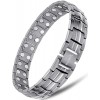 MagnetRX® Bracelet Magnétique Pour Homme - 48 Aimants Puissant 3500 GAUSS Par Aimant BijouAimanté Acier Inoxydable Ultra-Ré